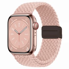Nylon Woven Magnetic Fold Buckle Watch Band, For Apple Watch Series 7 41mm, For