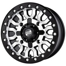 4156 Tusk Fremont Beadlock Wheel 14x7 52 Machined Black Polaris Kawi Yamaha