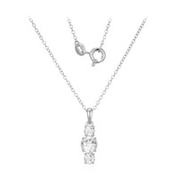 Cavill Silberhalskette Damen 925 Silber WeißEr Topas 1,159Ct Rundschliff
