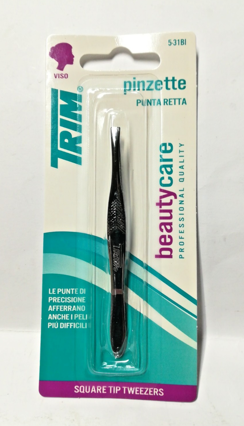 Pinzette Viso TRIM Beautycare - Punta Retta 9cm - Professionale 5-31BI