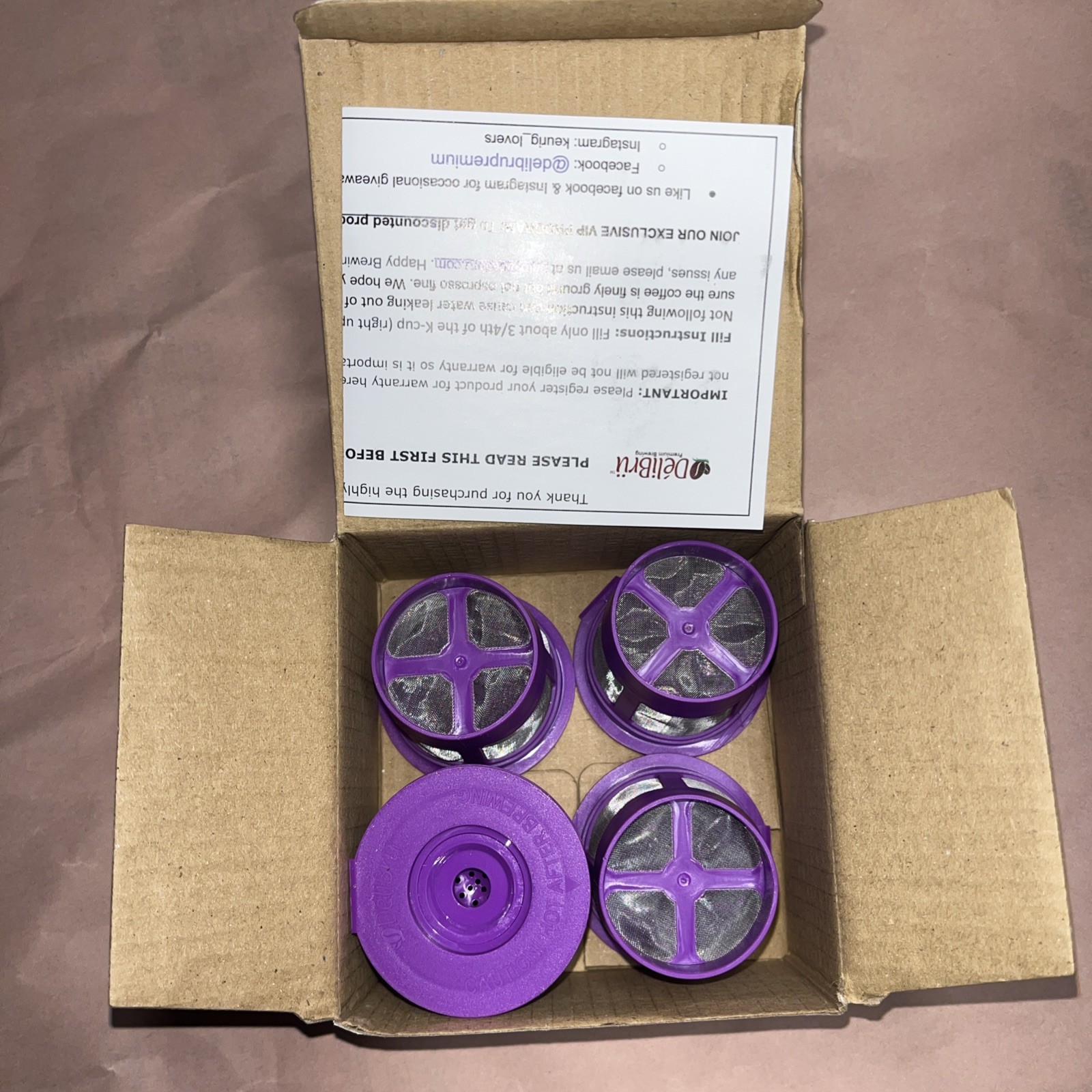 Reusable K Cups for Keurig 2.0 & 1.0 &ndash; Pack of 4 (Purple) &ndash; Easy to Clean Keurig