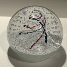 Vintage Caithness Glass Princess Diana Wedding Paperweight Congratulations 1981