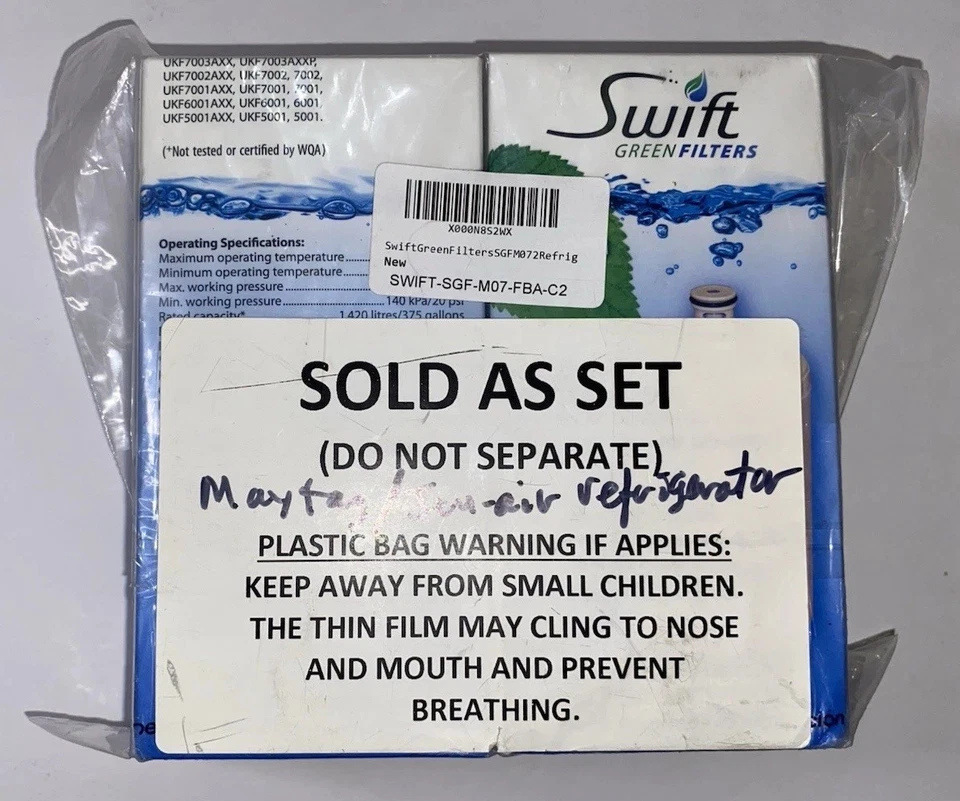 Swift Green Refrigerator Water Filter, SGF-M07, Maytag, Comparable for UKF7003  - Image 2 of 3