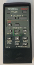 Toshiba VC-76 Remote Control, OEM for VCR M-6000, M-6002, M-6005 /C TESTED