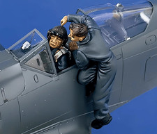 1/35 Scale WWII Pilot & Ground Crew Resin Figures Accessories Kit ONLY 2 FIGURES