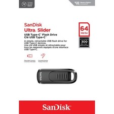 New SanDisk 64GB Ultra Slider USB Type-C Flash Drive - SDCZ480-064G-A46