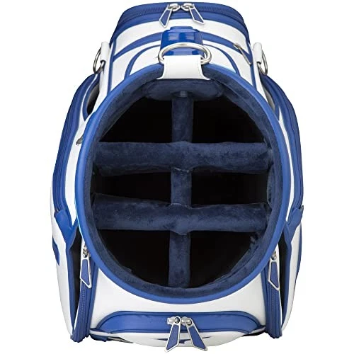 Bolso Caddy MIZUNO Tour Staff 5,8 kg 10,5 47 palos 6 compartimentos blanco/azul Foto 4 de 4