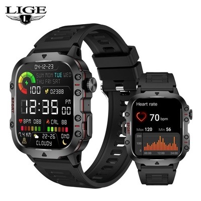 Smartwatch Herren mit Telefonfunktion Bluetooth Wasserdicht Sport Schlaftracker
