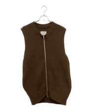 stein                    Oversized Drivers Knit Zip Vest brown ST.844