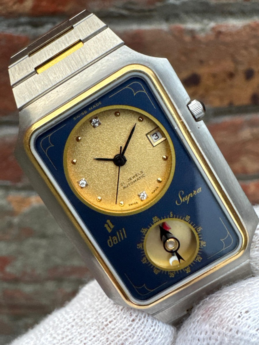 Dalil Supra Eta 2671 Swiss made Automatic Tank Vintage Watch Rare