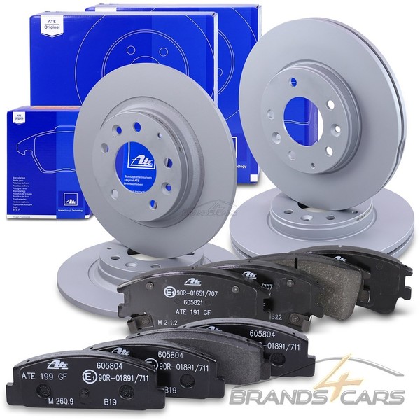 Ate Bremsscheiben + BelÄGe Vorne+Hinten FÜR Mazda 6 Gg Gy Bj 02-07-image
