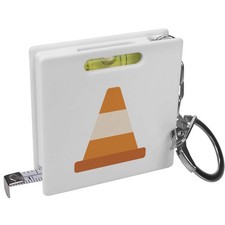 'Traffic Cone' Keyring Tape Measure / Spirit Level Tool (KM00046046)