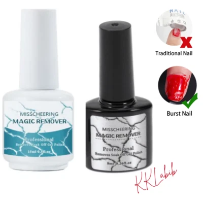 KK LABIB Magic Nail Gel Manicure Remover Polish Soak Off Nail Cleaner Quick Burst