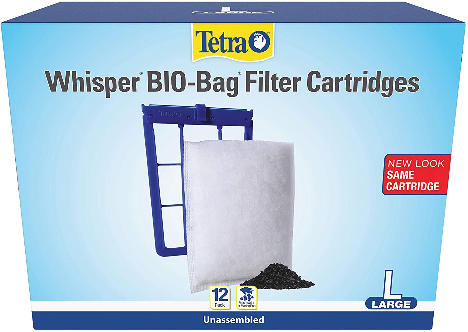 Tetra Whisper Bio-Bag Disposable Filter Cartridges Unassembled Large 12-Pack