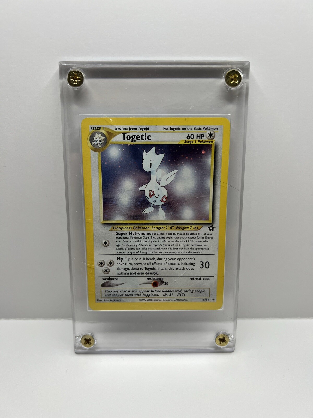 Pokémon TCG Togetic Neo Genesis 16 Holo Unlimited Holo Rare Est. PSA 7 or 8