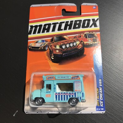 2009 MATCHBOX Ice Cream Van Truck City Action Blue #63/100 R4978-0910