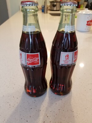 COKE -COLA COLLECTIBLES 2 Full Bottles 1992 Winter Olympic