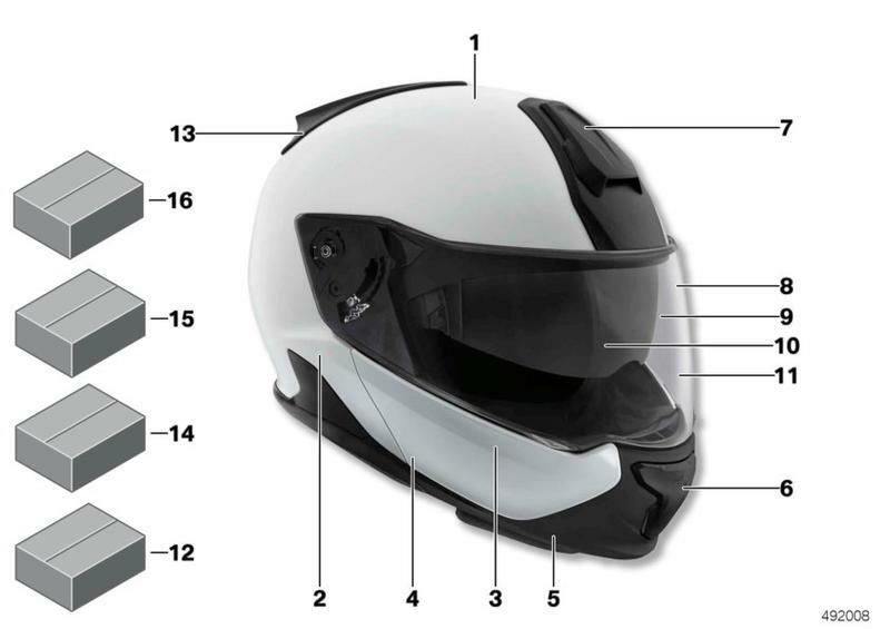 Original BMW 76318568392 - [SUPER PREIS] Innenausstattung Helm 7 