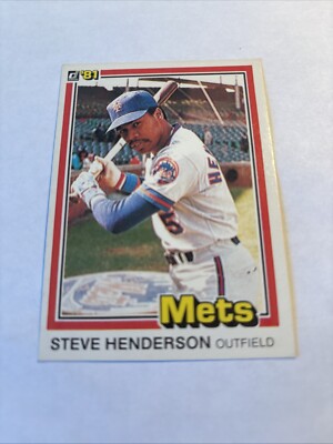 1981 Donruss Steve Henderson #157 New York Mets