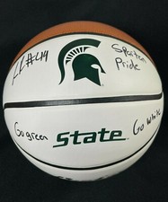Gabe Brown Signed & Triple Inscribed Michigan State Spartans Basketball
