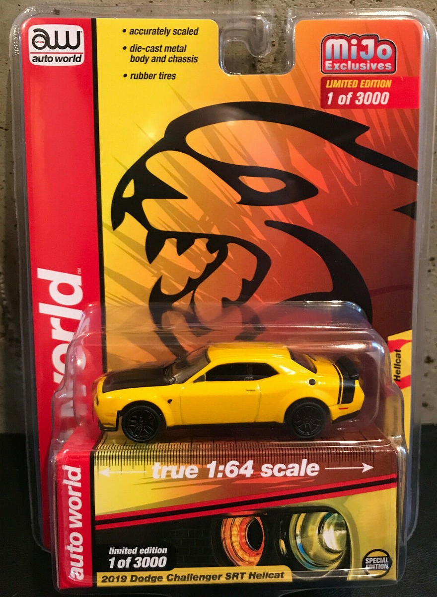 Auto World Mijo Exclusive Yellow 2019 Dodge Challenger SRT Hellcat