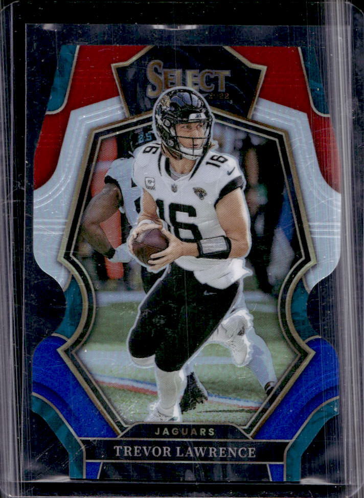 2022 Panini Select Trevor Lawrence Premier Red Blue Prizm Die Cut #145 Jaguars