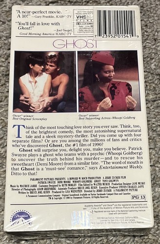 Ghost - (1990 VHS) Swayze, Moore, Goldberg VTG Sealed - Picture 2 of 2