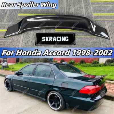 Carbon/Gloss Black Duckbill Rear Trunk Lid Spoiler Wing For Honda Accord 98-00