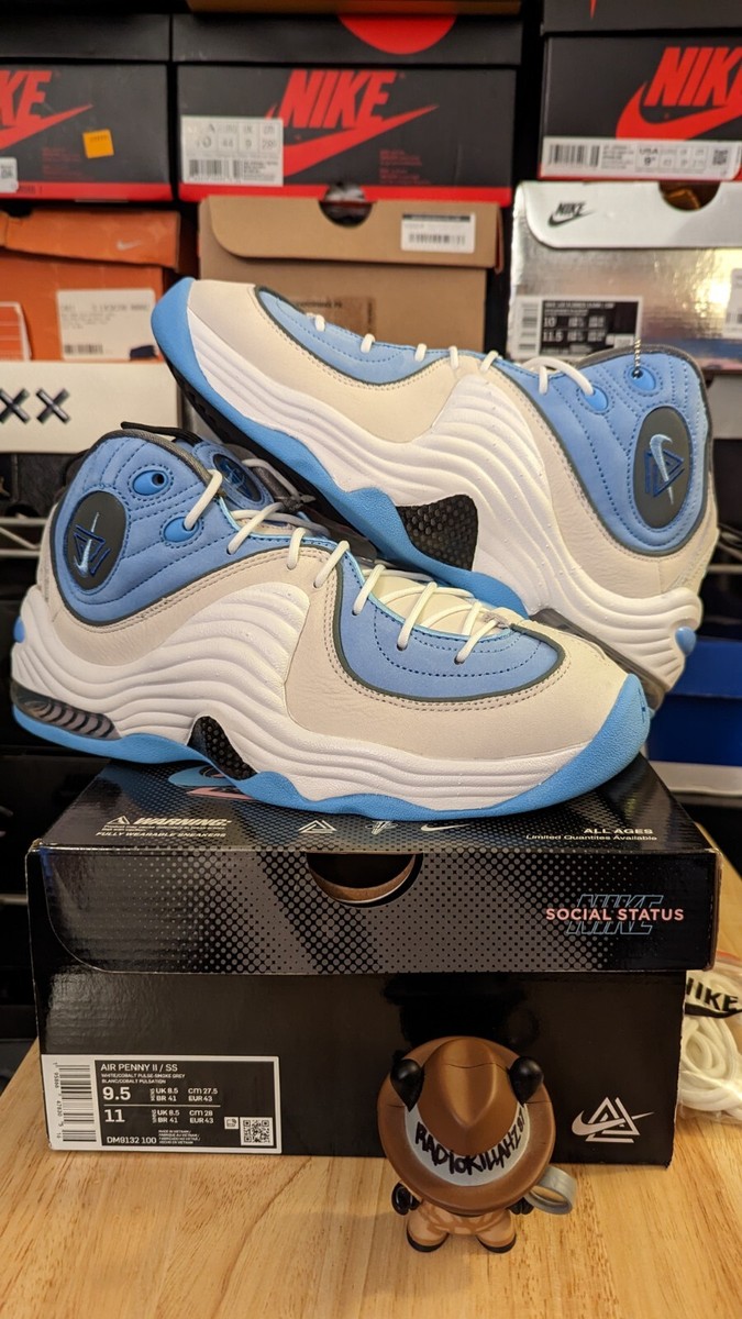 AIR PENNY II LE 9.5 青/黄 Size 9.5 - Nike Air Penny II Blue