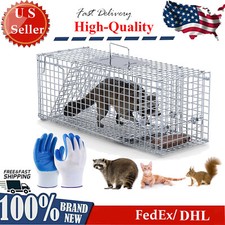 Live Feral Cat Trap Cage Folding Animal Trap Cage for Stray Cat Raccoon Possum