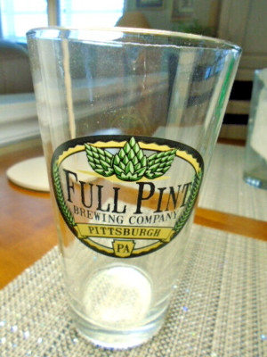 FULL PINT BREWING CO . -Pint beer glass -PITTSBURG,Pa