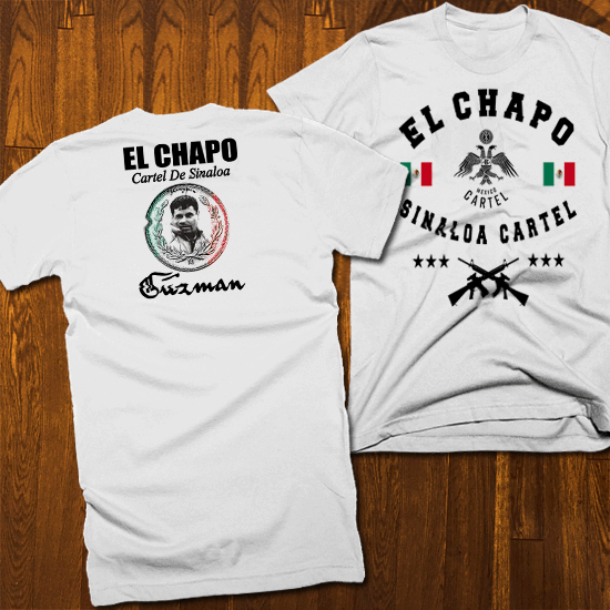 gangster t-shirt El Chapo Sinaloa Cartel King Boss Street hustle