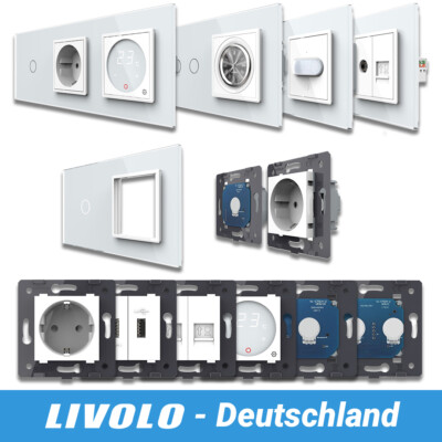 LIVOLO Touch Funk Lichtschalter in Weiß   Modernes Design mit Glasblende