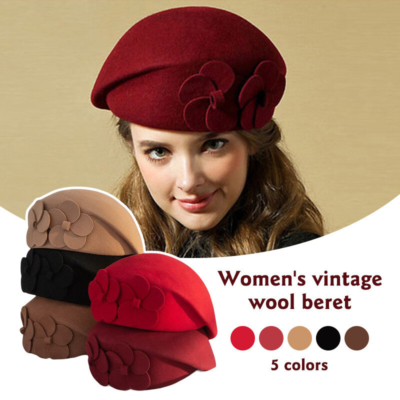 4983 Women Flower Rhinestone Fedora Hats Wool Felt Autumn Winter Beret il_fullxfull.6911286300_2w30.jpg main image 3