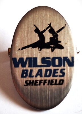 Vintage '80s WILSON BLADES PIN - World's No.1  Figure Skating Blade Manufacturer
