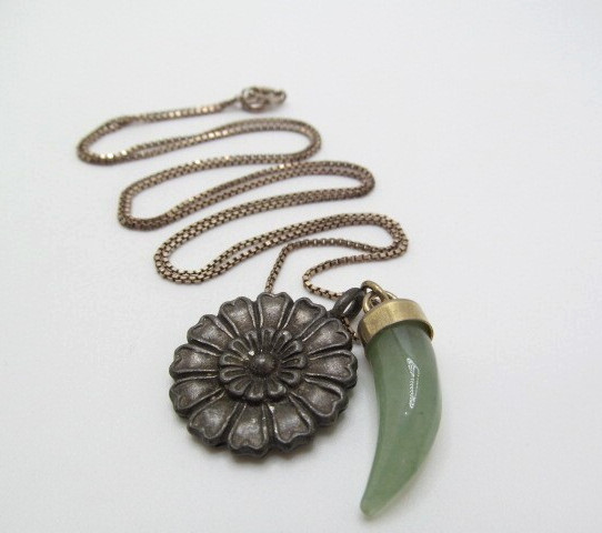 925 Sterling Silver Solid Flower Petal Aventurine… - image 3