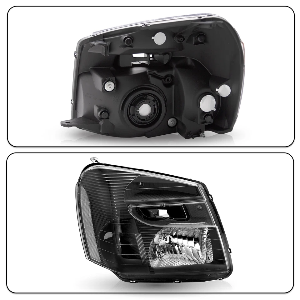 For 2005-2009 Chevy Equinox Headlights Halogen Black Housing Headlamps L+R 05-09 - Image 4 of 4