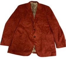 Vintage Faux Suede Blazer 44R Dark Burgundy Red Sports Coat Jacket McGregor