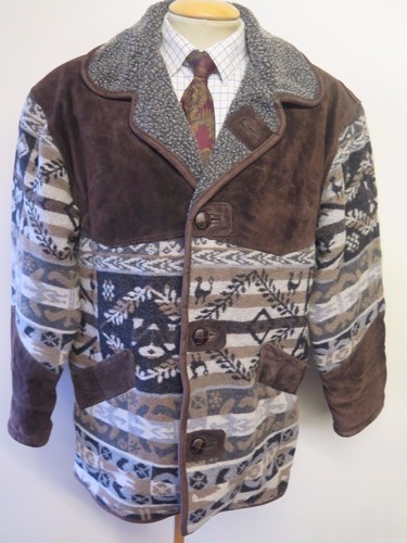 VINTAGE Men's Aztec Jacket Retro Inca 
