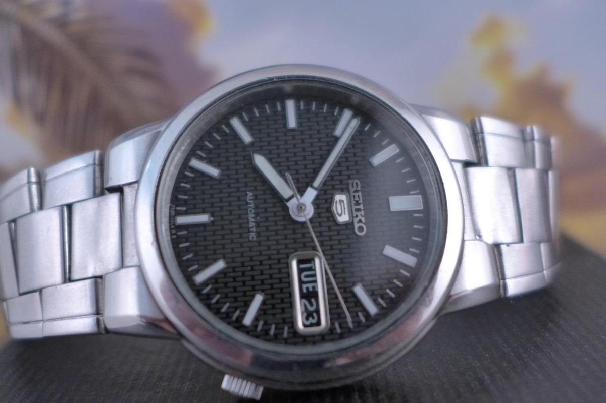 Classic 36mm SS Seiko 7S26 01F0 Day/Date Men's Automatic 423507 | eBay