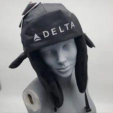 Ergodyne Classic Trapper Hat Black L / XL 6802Z w/ Bump Cap Insert Airline Logo