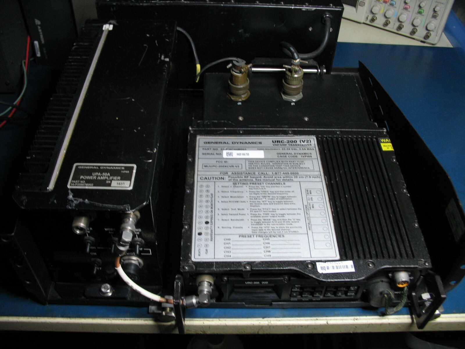 General Dynamics Motorola URC200(V2) VHF/UHF Military Radio Power Amp & Power eBay
