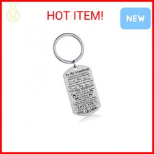 Grandson Keychain Key Ring Believe Inspirational Gifts from Grandma Grandmother