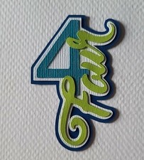 Birthday Age Title Number Four. Scrapbook, Card Making Paper Piecing