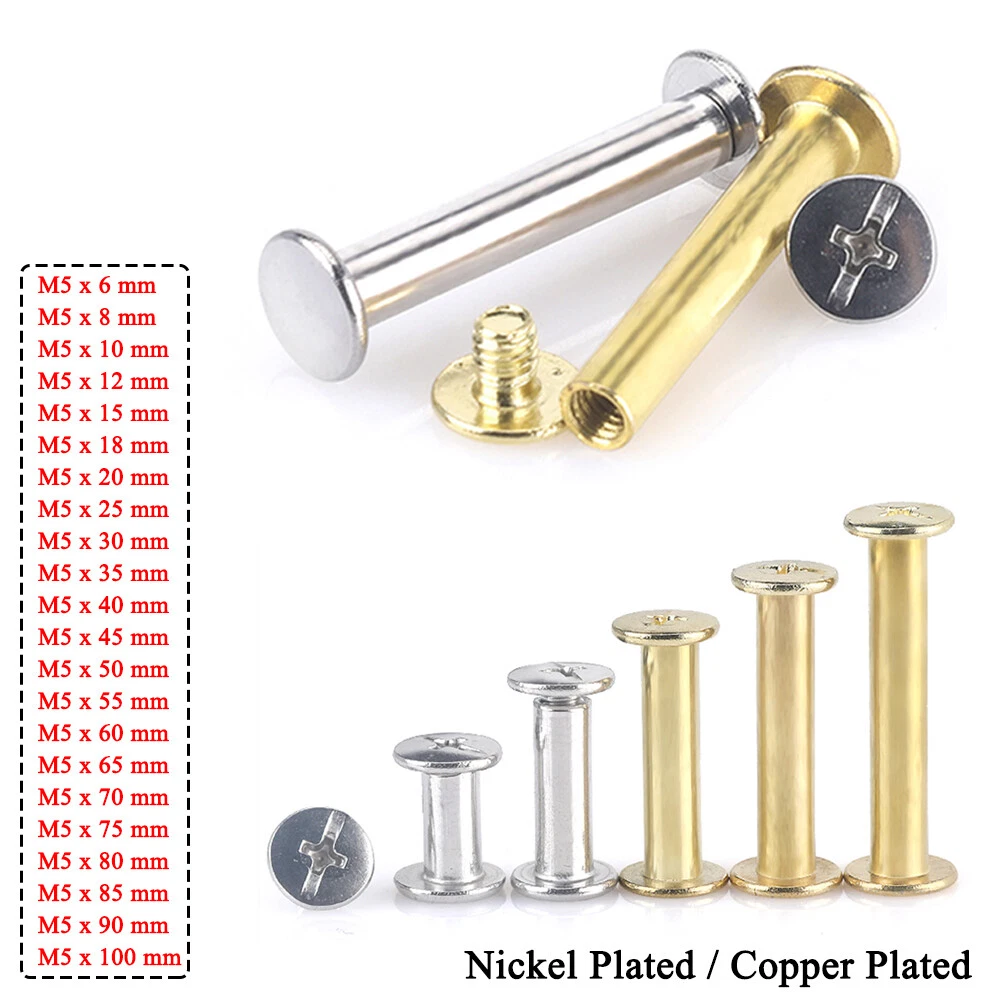 Nickel Plated' 15 x 5 mm Chicago Screw