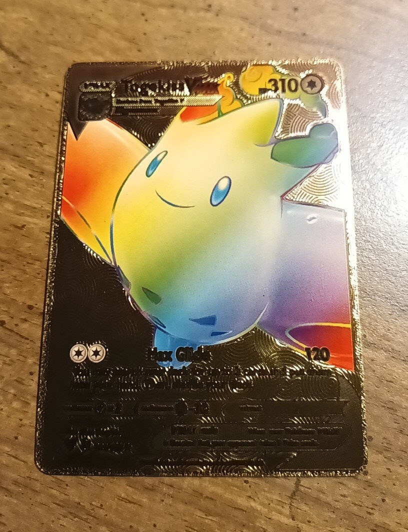 togekiss vmax pokemon card value Togekiss VMAX Rainbow Gold Foil Fan Art Display Card