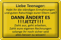 Blechschild Spruch 30X20 Cm Liebe Teenager - ÄNdert Es Deko Schild Tin Sign