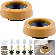 Extra Thick Wax Ring Toilet,With Flange  Bolts for Reinstallation 2 Pcs