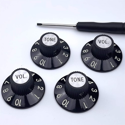 Guitar Witch Hat Knobs 2 Volume 2 Tone For Fender 72 Telecaster Custom Blakelite
