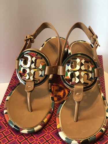 New Tory Burch Miller Enamel Aged Vachetta 50 Mm Sandal SIze 7 MSRP$328 |  eBay